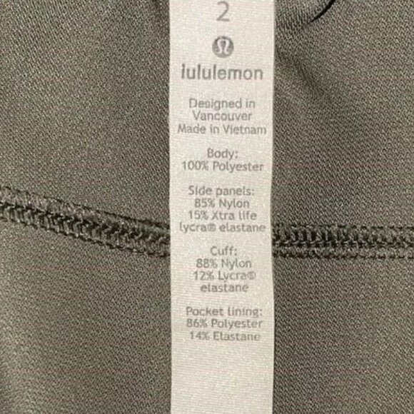 Lululemon On the Fly Jogger Velvet Trim Green Drawstring Athletic Pant Size 2 - Picture 9 of 11
